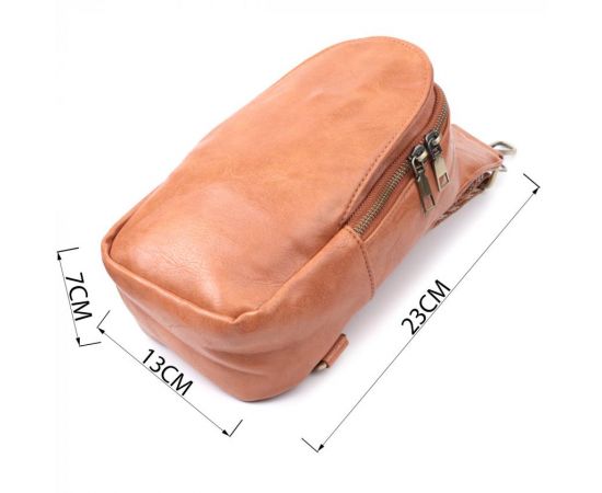 Купить Интересная сумка через плечо в модном цвете из экокожи Vintage 22793 Рыжий, фото , изображение 3, характеристики, отзывы