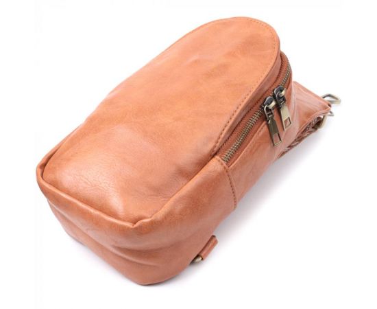 Купить Интересная сумка через плечо в модном цвете из экокожи Vintage 22793 Рыжий, фото , изображение 5, характеристики, отзывы