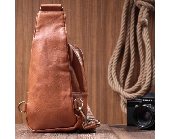 Купить Интересная сумка через плечо в модном цвете из экокожи Vintage 22793 Рыжий, фото , изображение 10, характеристики, отзывы