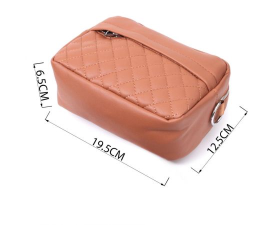 Купить Женская сумка кросс-боди с монетницей из экокожи Vintage 22795 Рыжий, фото , изображение 3, характеристики, отзывы