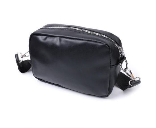 Придбати Удобная женская сумка кросс-боди с монетницей из экокожи Vintage 22796 Черный, image , зображення 2, характеристики, відгуки