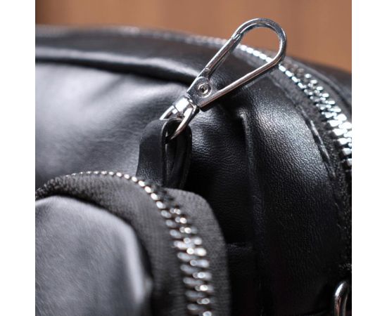 Придбати Удобная женская сумка кросс-боди с монетницей из экокожи Vintage 22796 Черный, image , зображення 12, характеристики, відгуки