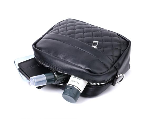 Придбати Удобная женская сумка кросс-боди с монетницей из экокожи Vintage 22796 Черный, image , зображення 9, характеристики, відгуки