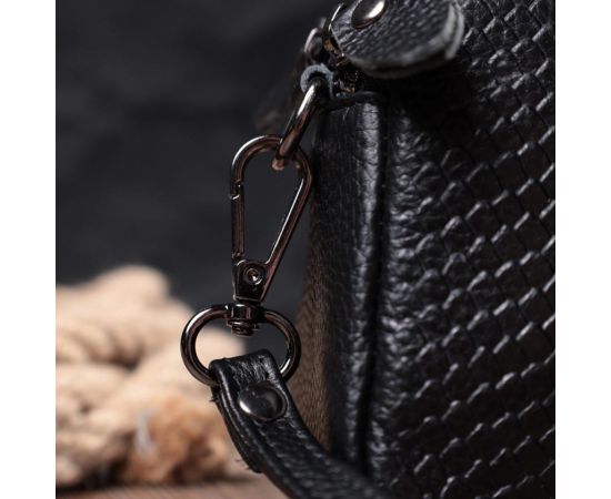 Купить Компактная сумка для женщин на два отделения из натуральной кожи Vintage 22799 Черный, фото , изображение 13, характеристики, отзывы