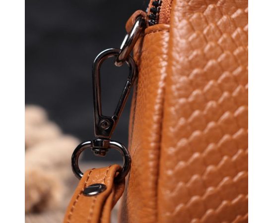 Купить Небольшая сумка для женщин на два отделения из натуральной кожи Vintage 22800 Рыжий, фото , изображение 11, характеристики, отзывы
