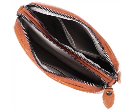 Купить Небольшая сумка для женщин на два отделения из натуральной кожи Vintage 22800 Рыжий, фото , изображение 7, характеристики, отзывы