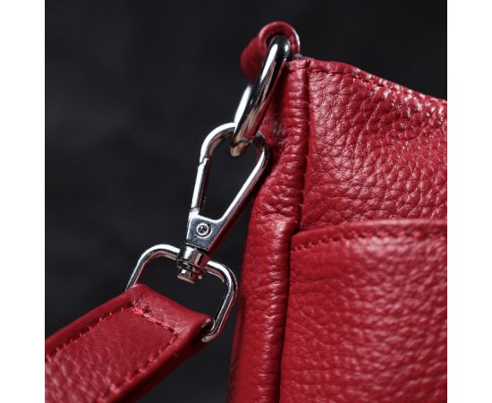 Купить Женская сумка среднего размера на три отделения из натуральной кожи Vintage 22803 Красный, фото , изображение 12, характеристики, отзывы
