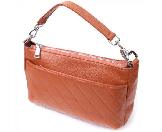 Купить Сумка для женщин среднего размера на три отделения из натуральной кожи Vintage 22804 Рыжий, фото , характеристики, отзывы