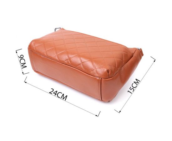 Купить Сумка для женщин среднего размера на три отделения из натуральной кожи Vintage 22804 Рыжий, фото , изображение 3, характеристики, отзывы