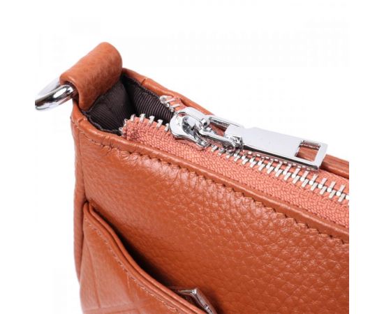 Купить Сумка для женщин среднего размера на три отделения из натуральной кожи Vintage 22804 Рыжий, фото , изображение 5, характеристики, отзывы