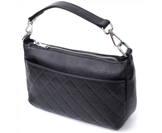 Купить Элегантная сумка для женщин на три отделения из натуральной кожи Vintage 22805 Черный, фото , характеристики, отзывы