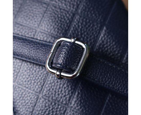 Купить Надежная сумка для женщин на три отделения из натуральной кожи Vintage 22806 Синий, фото , изображение 11, характеристики, отзывы