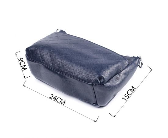 Купить Надежная сумка для женщин на три отделения из натуральной кожи Vintage 22806 Синий, фото , изображение 3, характеристики, отзывы