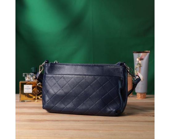 Купить Надежная сумка для женщин на три отделения из натуральной кожи Vintage 22806 Синий, фото , изображение 9, характеристики, отзывы