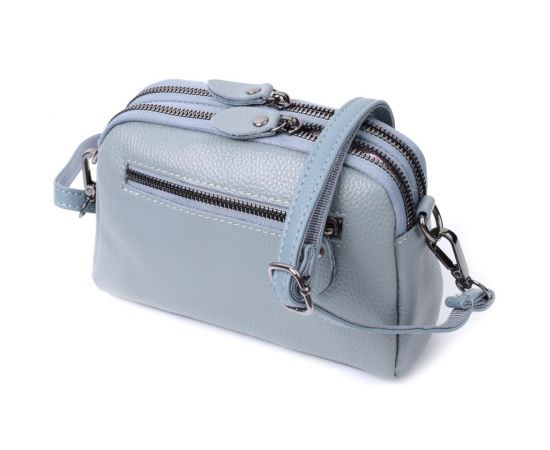 Придбати Элегантная женская сумка прошита ромбами на лицевой стороне из натуральной кожи Vintage 22808 Синий, image , зображення 2, характеристики, відгуки