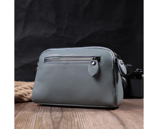 Придбати Элегантная женская сумка прошита ромбами на лицевой стороне из натуральной кожи Vintage 22808 Синий, image , зображення 13, характеристики, відгуки