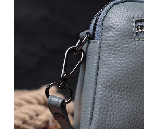 Придбати Элегантная женская сумка прошита ромбами на лицевой стороне из натуральной кожи Vintage 22808 Синий, image , зображення 14, характеристики, відгуки