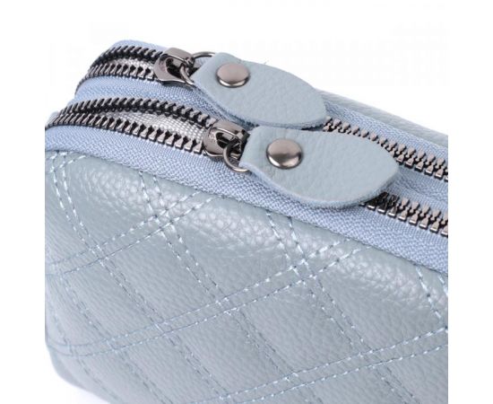 Придбати Элегантная женская сумка прошита ромбами на лицевой стороне из натуральной кожи Vintage 22808 Синий, image , зображення 8, характеристики, відгуки