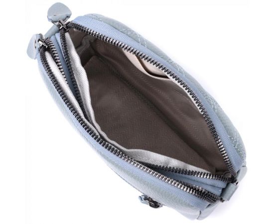 Придбати Элегантная женская сумка прошита ромбами на лицевой стороне из натуральной кожи Vintage 22808 Синий, image , зображення 10, характеристики, відгуки