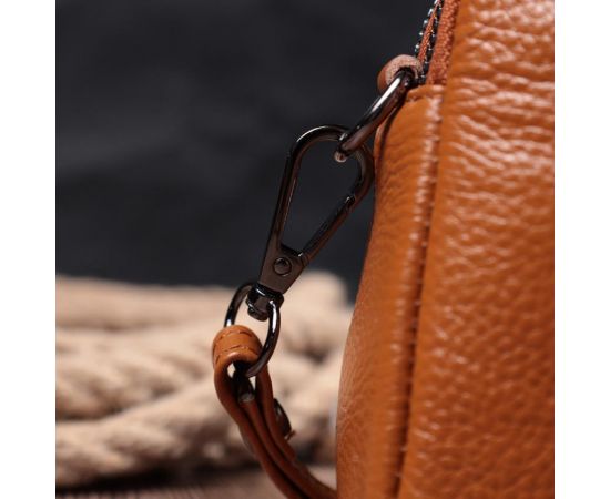 Купить Стильная женская сумка прошита ромбами на лицевой стороне из натуральной кожи Vintage 22809 Рыжий, фото , изображение 12, характеристики, отзывы