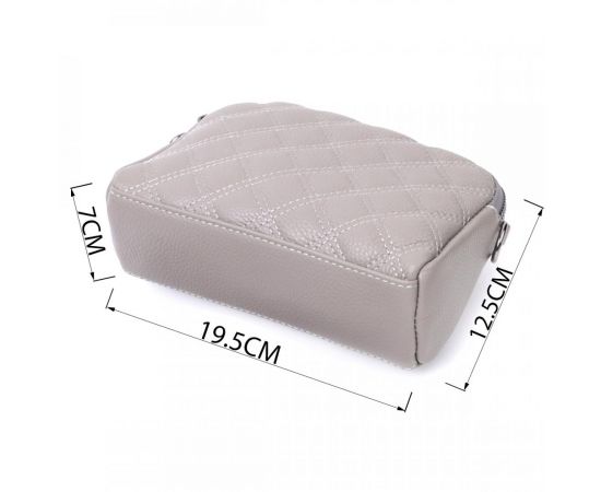 Купить Удобная женская сумка прошита ромбами на лицевой стороне из натуральной кожи Vintage 22810 Серый, фото , изображение 3, характеристики, отзывы