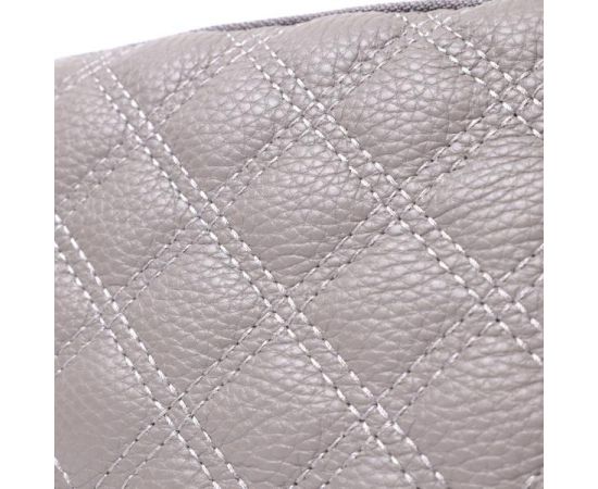Купить Удобная женская сумка прошита ромбами на лицевой стороне из натуральной кожи Vintage 22810 Серый, фото , изображение 6, характеристики, отзывы