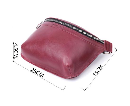 Купить Красивая бананка для женщин из натуральной кожи GRANDE PELLE 22815 Розовый, фото , изображение 3, характеристики, отзывы