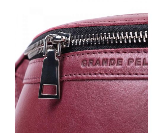 Купить Красивая бананка для женщин из натуральной кожи GRANDE PELLE 22815 Розовый, фото , изображение 7, характеристики, отзывы