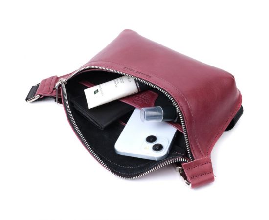 Купить Красивая бананка для женщин из натуральной кожи GRANDE PELLE 22815 Розовый, фото , изображение 8, характеристики, отзывы