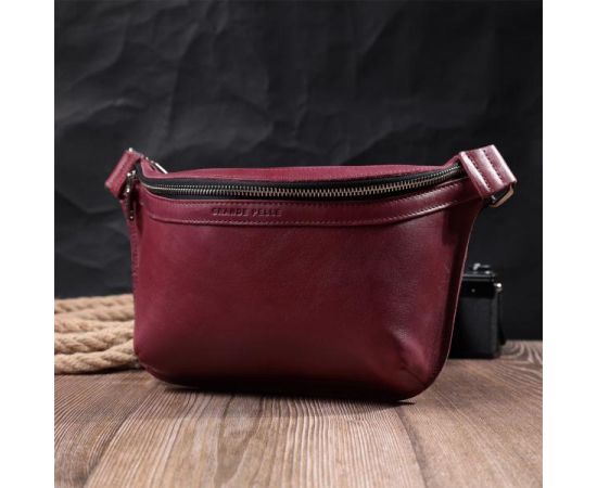 Купить Красивая бананка для женщин из натуральной кожи GRANDE PELLE 22815 Розовый, фото , изображение 9, характеристики, отзывы