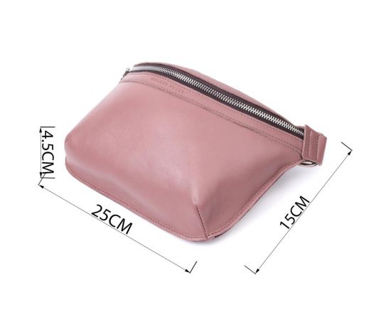 Купить Интересная бананка для женщин из натуральной кожи GRANDE PELLE 22816 Бежевый, фото , изображение 3, характеристики, отзывы