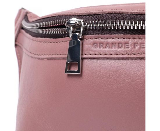 Купить Интересная бананка для женщин из натуральной кожи GRANDE PELLE 22816 Бежевый, фото , изображение 7, характеристики, отзывы