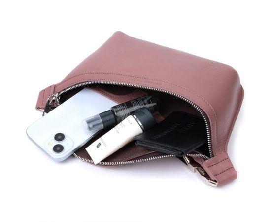 Купить Интересная бананка для женщин из натуральной кожи GRANDE PELLE 22816 Бежевый, фото , изображение 8, характеристики, отзывы