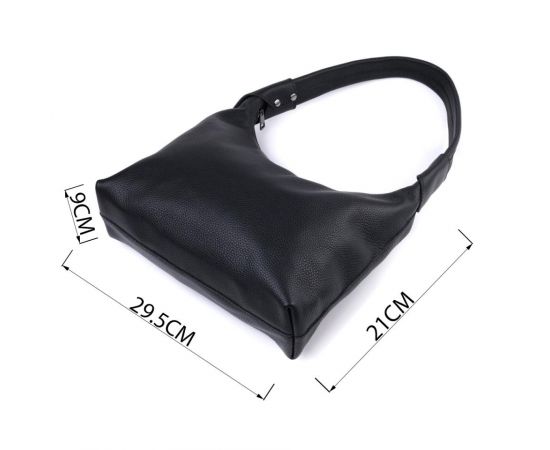 Купить Женская сумка на плечо из натуральной кожи флотар Shvigel 22827 Черная, фото , изображение 3, характеристики, отзывы