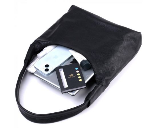 Купить Женская сумка на плечо из натуральной кожи флотар Shvigel 22827 Черная, фото , изображение 8, характеристики, отзывы