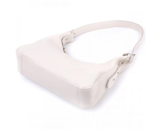 Купить Сумка багет с регулируемым ремнем из натуральной кожи Shvigel 22831 Бежевая, фото , изображение 5, характеристики, отзывы