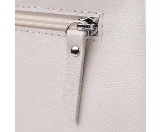 Купить Сумка багет с цепочкой и съемным ремешком из натуральной кожи Shvigel 22835 Бежевая, фото , изображение 6, характеристики, отзывы