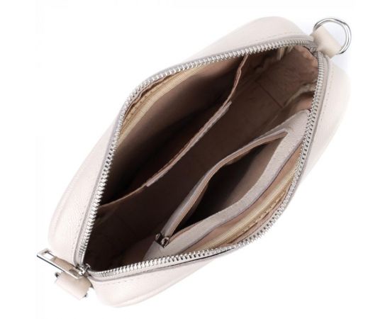 Придбати Классическая женская сумка кросс-боди из натуральной кожи Shvigel 22839 Бежевая, image , зображення 7, характеристики, відгуки