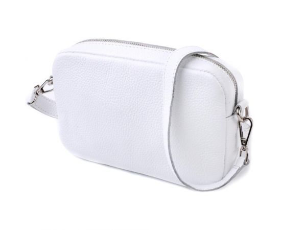 Придбати Универсальная классическая сумка кросс-боди из натуральной кожи Shvigel 22840 Белая, image , характеристики, відгуки