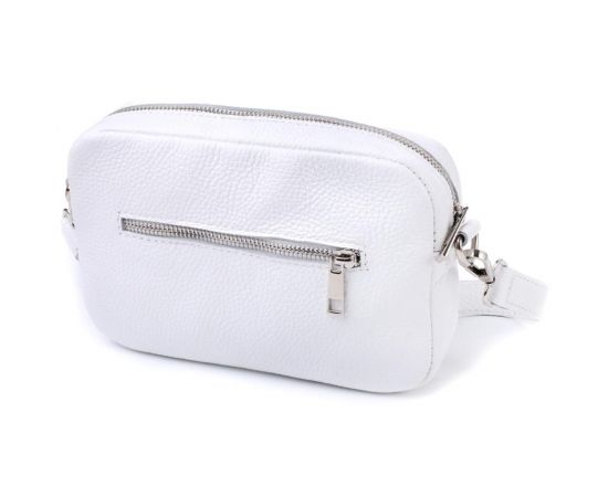 Придбати Универсальная классическая сумка кросс-боди из натуральной кожи Shvigel 22840 Белая, image , зображення 2, характеристики, відгуки