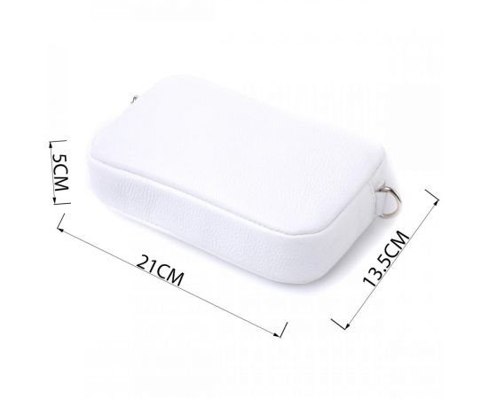 Придбати Универсальная классическая сумка кросс-боди из натуральной кожи Shvigel 22840 Белая, image , зображення 3, характеристики, відгуки