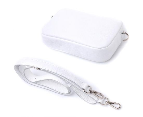 Придбати Универсальная классическая сумка кросс-боди из натуральной кожи Shvigel 22840 Белая, image , зображення 5, характеристики, відгуки