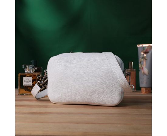 Придбати Универсальная классическая сумка кросс-боди из натуральной кожи Shvigel 22840 Белая, image , зображення 9, характеристики, відгуки