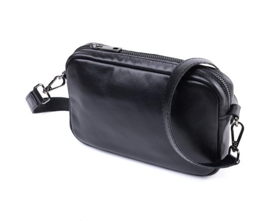 Купить Классическая сумка кросс-боди из гладкой натуральной кожи Shvigel 22841 Черная, фото , характеристики, отзывы