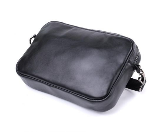 Купить Классическая сумка кросс-боди из гладкой натуральной кожи Shvigel 22841 Черная, фото , изображение 5, характеристики, отзывы