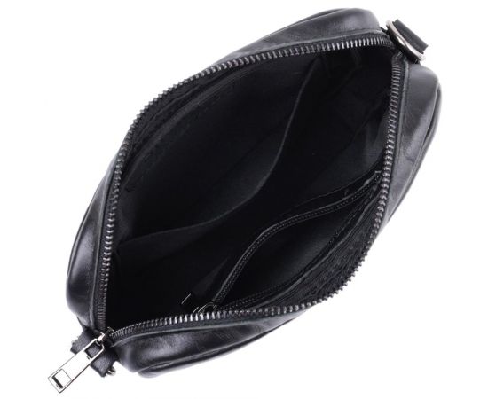 Купить Классическая сумка кросс-боди из гладкой натуральной кожи Shvigel 22841 Черная, фото , изображение 7, характеристики, отзывы