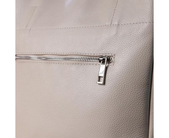 Купить Вместительная сумка-шоппер из натуральной кожи Shvigel 22843 Бежевая, фото , изображение 12, характеристики, отзывы