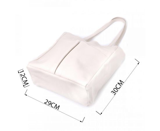 Купить Вместительная сумка-шоппер из натуральной кожи Shvigel 22843 Бежевая, фото , изображение 3, характеристики, отзывы