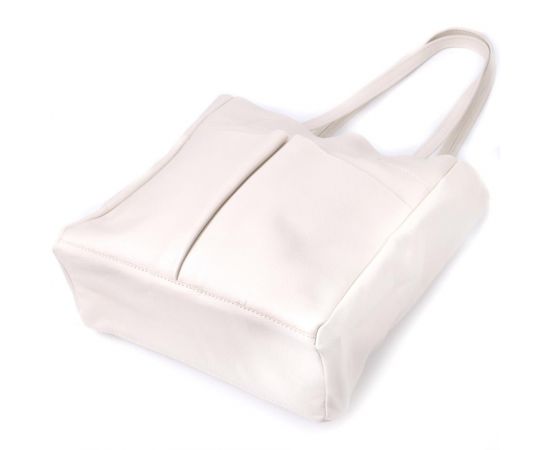 Купить Вместительная сумка-шоппер из натуральной кожи Shvigel 22843 Бежевая, фото , изображение 5, характеристики, отзывы