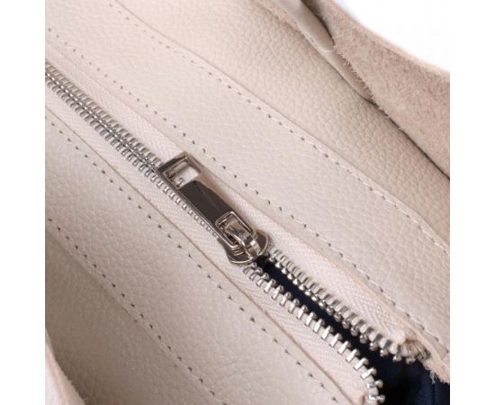 Купить Вместительная сумка-шоппер из натуральной кожи Shvigel 22843 Бежевая, фото , изображение 6, характеристики, отзывы